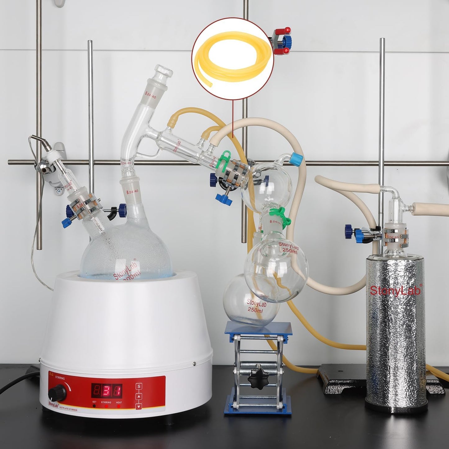 Stonylab Tube en caoutchouc, tube en latex ambré pur, tube en...