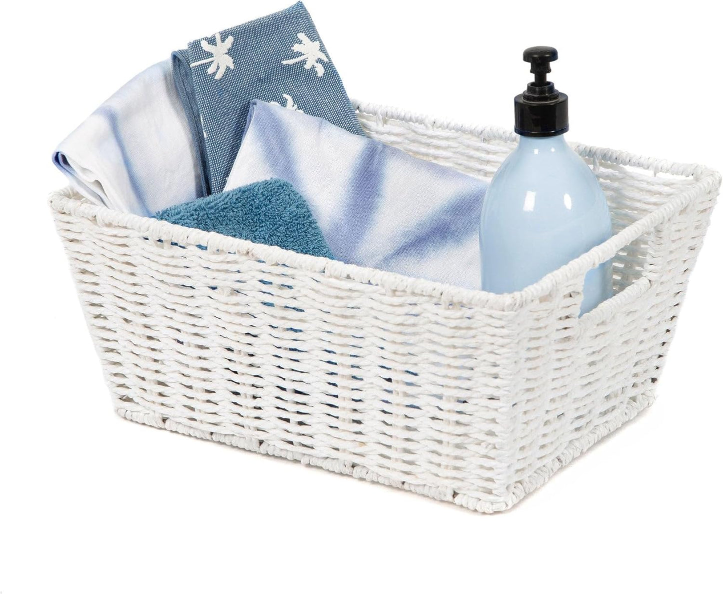Compacteur Etna Cesto, Carta Intrecciata, Bianco, 31 x 24 x H,14 cm,...