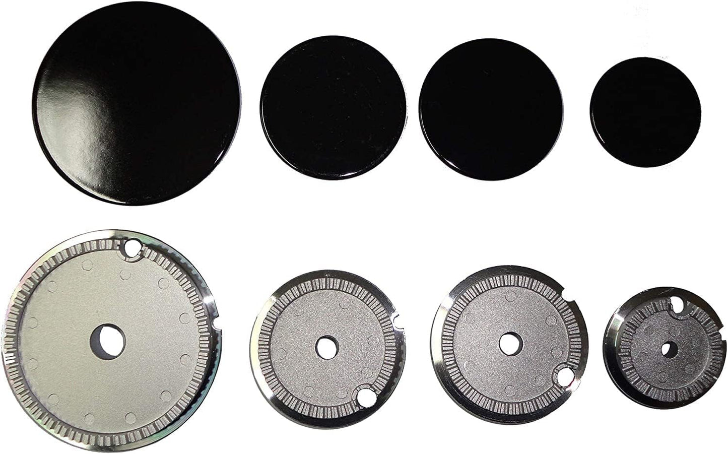 Jpshop Kit 4 Bruciatori + 4 Piattelli Smaltati Compatibili Rex...