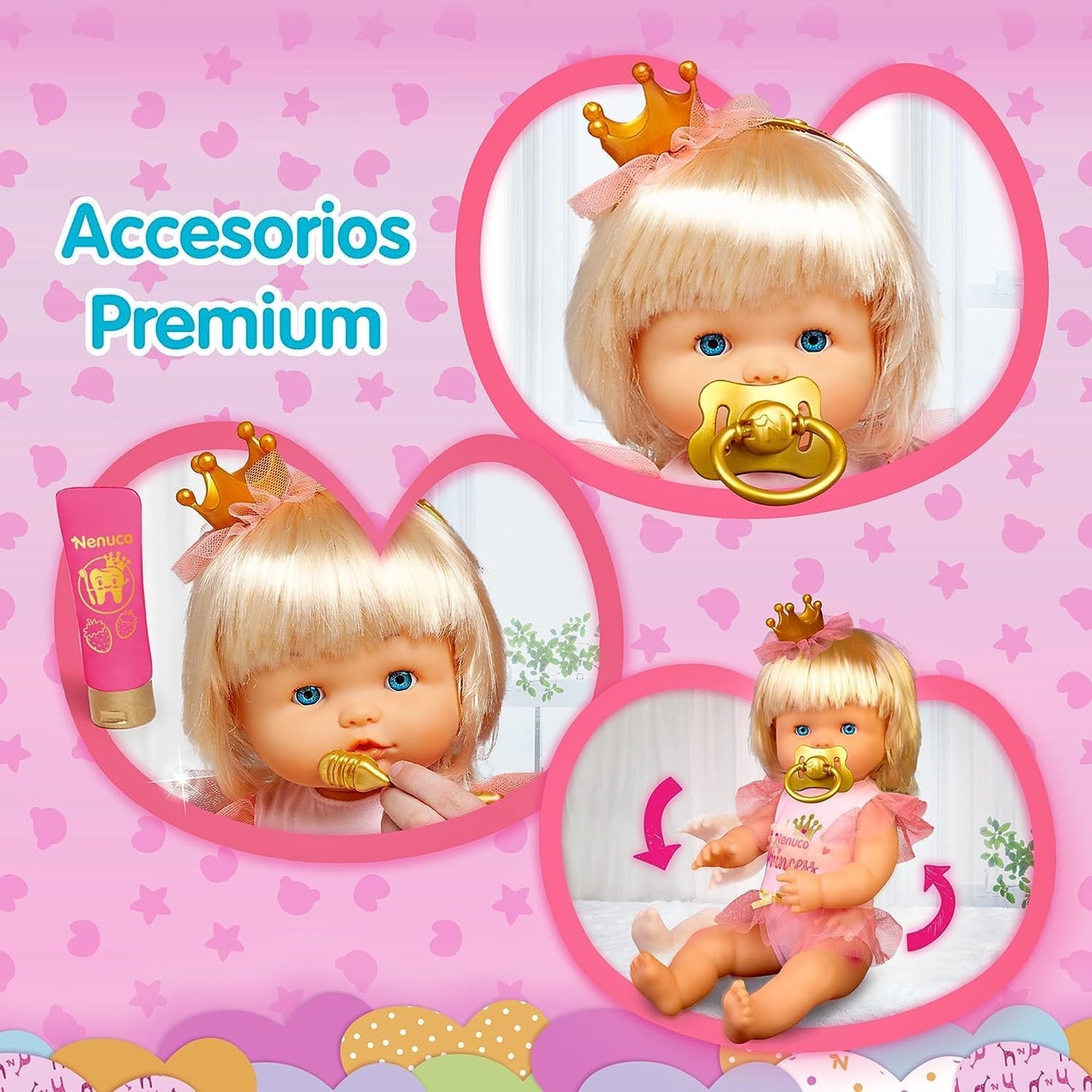 Nenuco - Princesse, poupée 42 cm aux cheveux blonds, porte des...