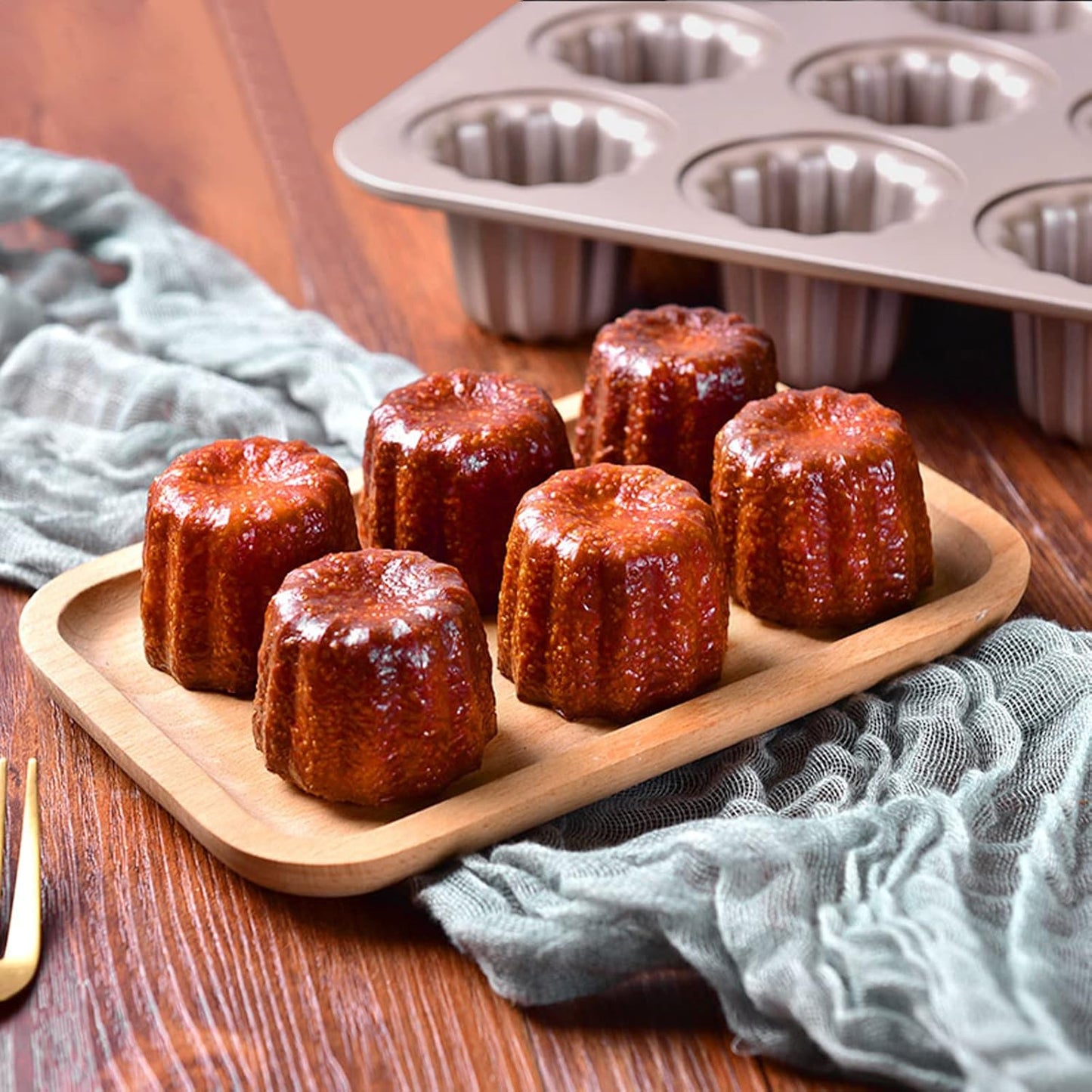 Moule à Gâteau Canele pour Four et Pâtisserie Moule Bordelais...