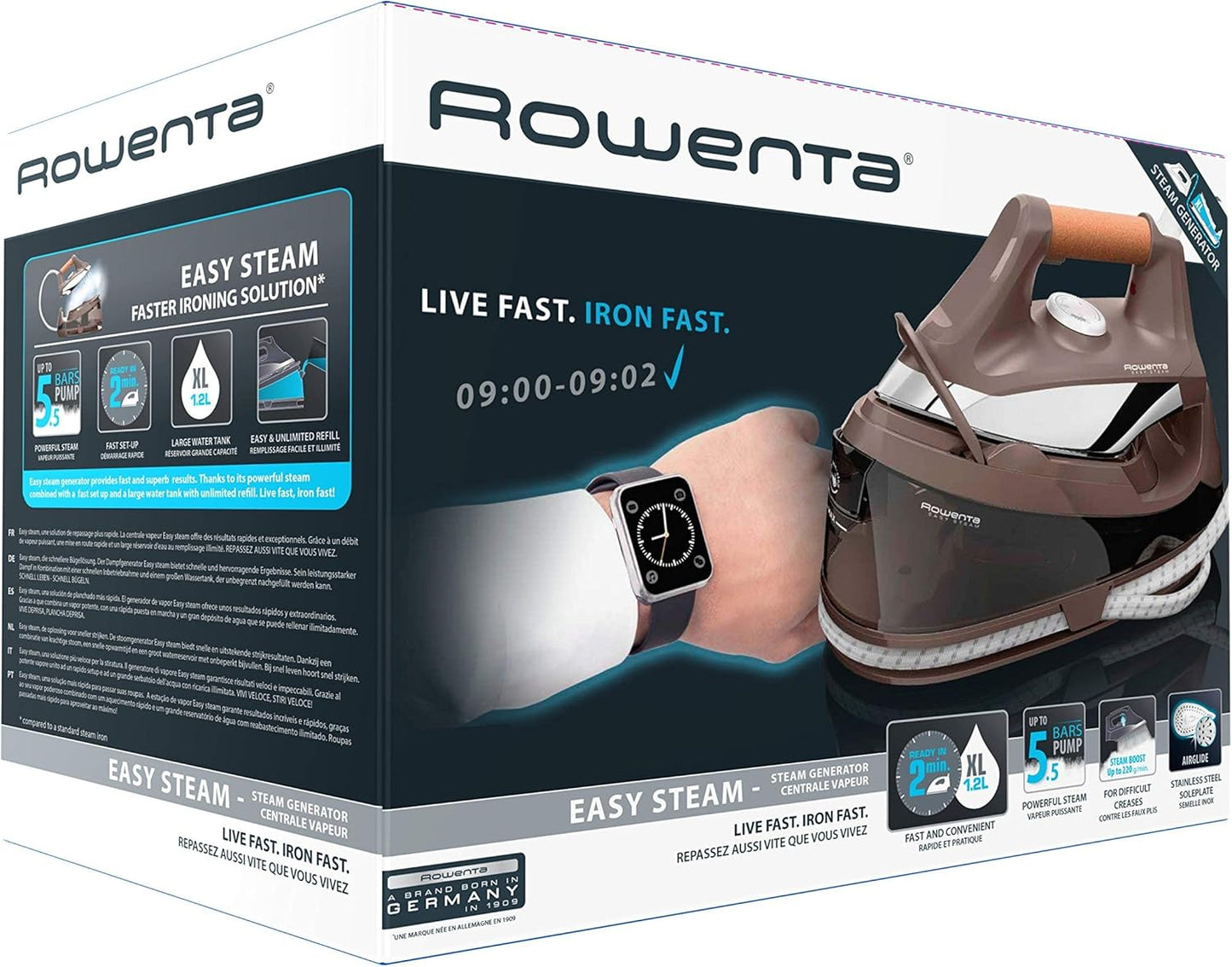 Rowenta Easy Steam VR7260 - Centre de repassage haute pression Vapeur...