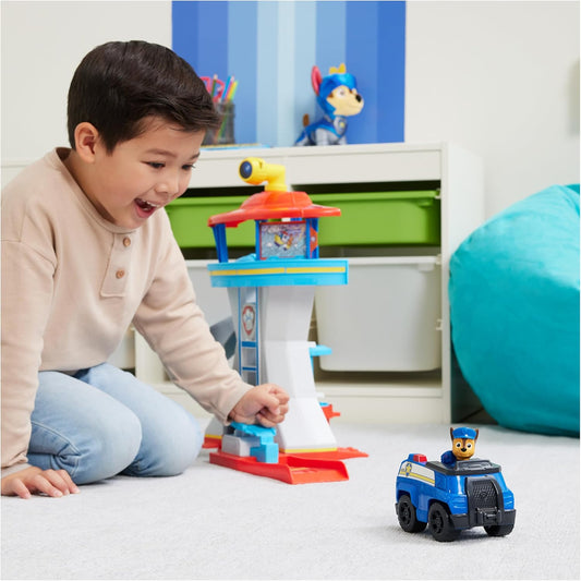 Paw Patrol, ensemble de jeu Lookout Tower avec lanceur de voiture...