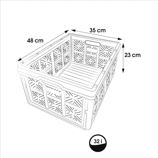 keeeper Boîte Pliante Robuste IDA, Plastique Résistant (PP), 48 x 35...