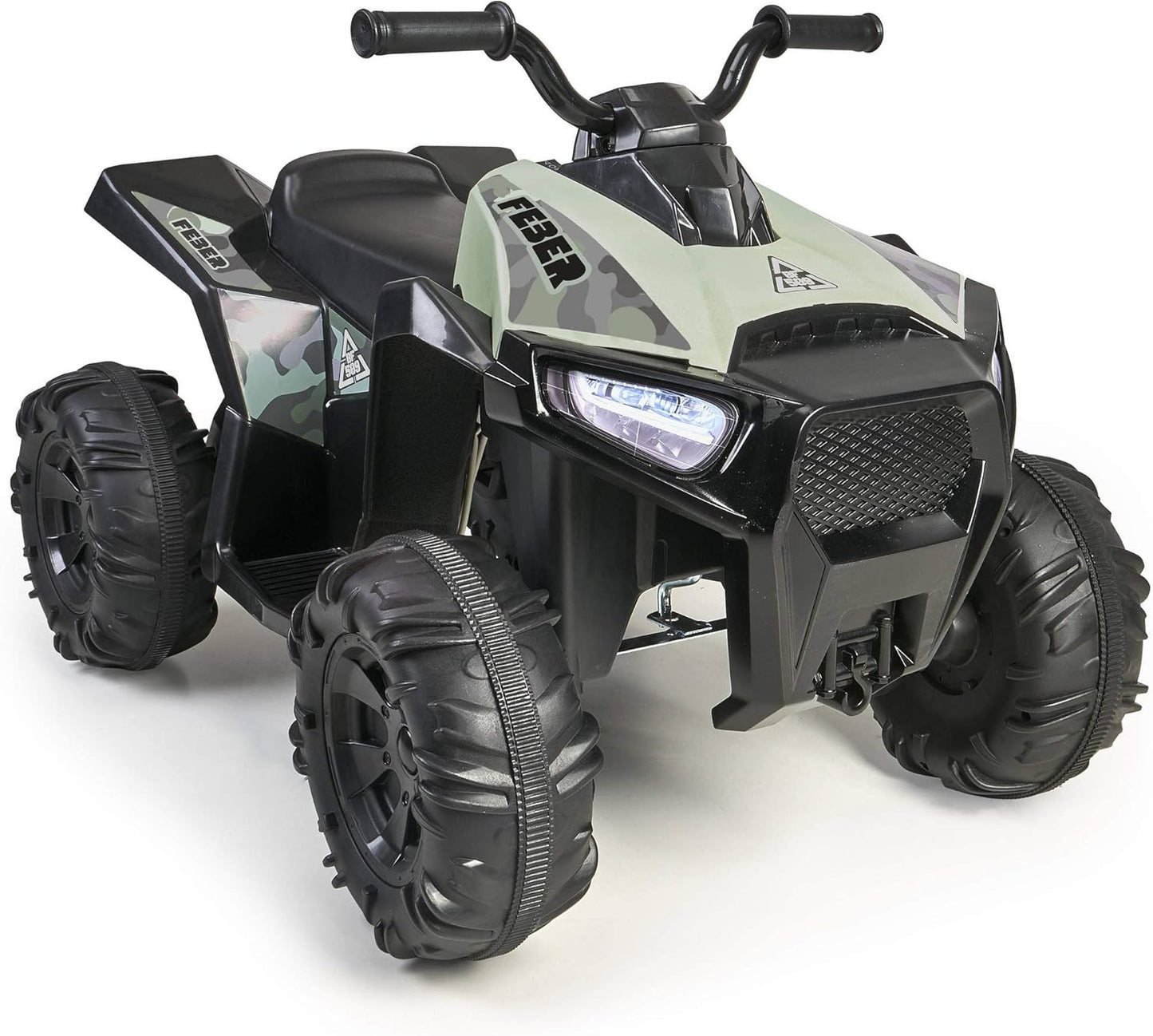 FEBER- Quad Boxer, Véhicule électrique à batterie, 12 V, Vert (Famosa...