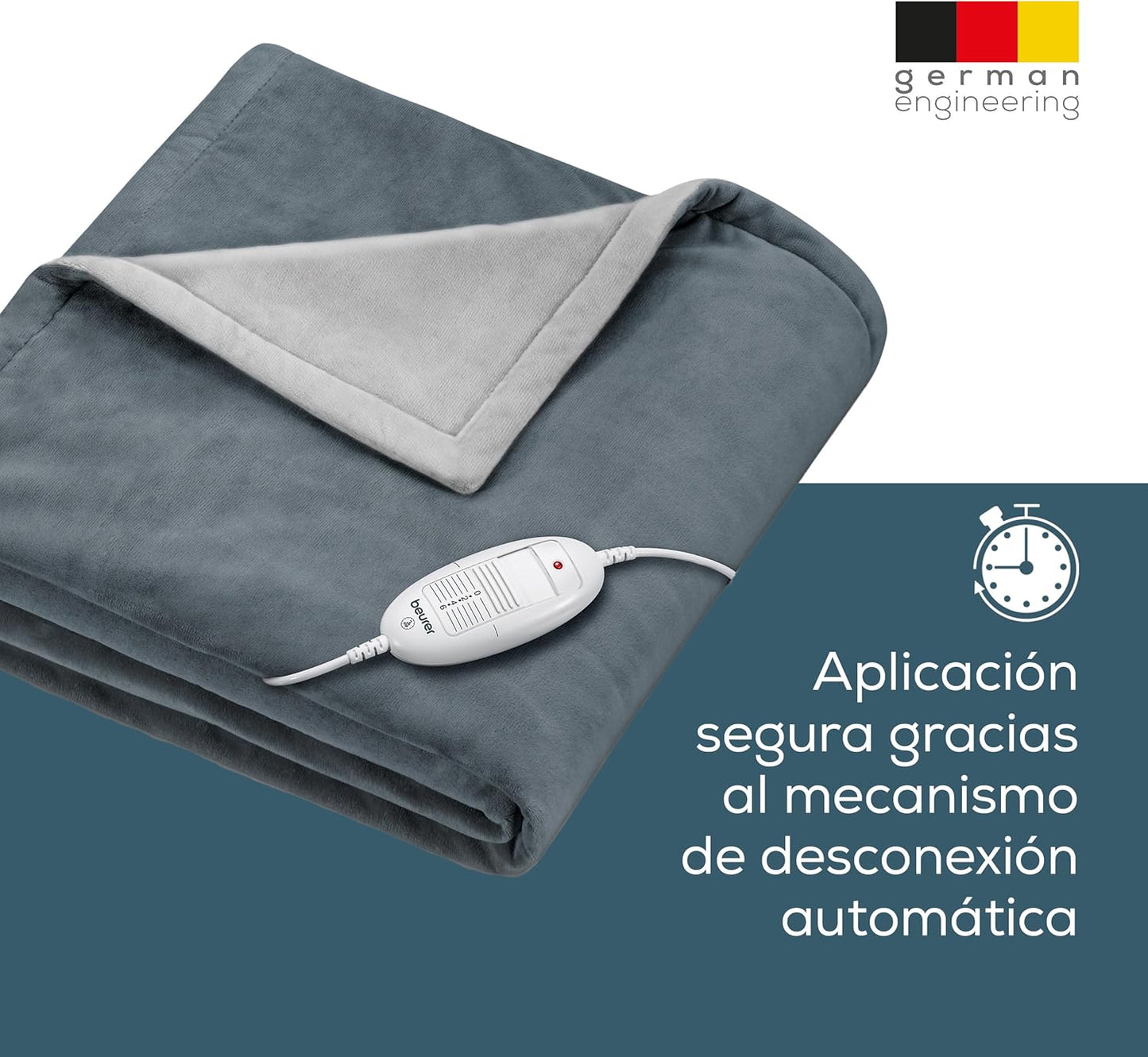 Beurer HD 75 Couverture Électrique Gris Foncé, Couverture Chauffante...