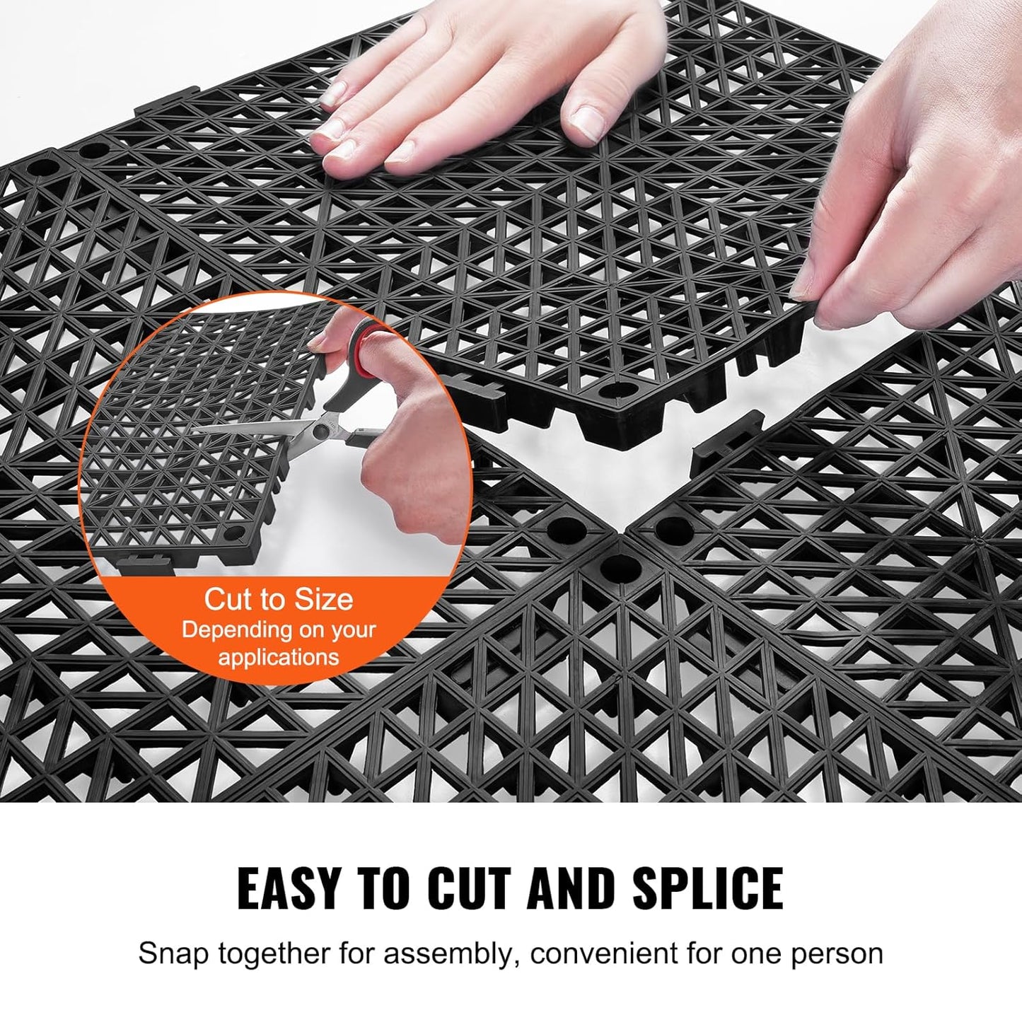 VEVOR Carrelage PVC Auto-ventilant 55 PCS Carrelage de Sol à Clip...