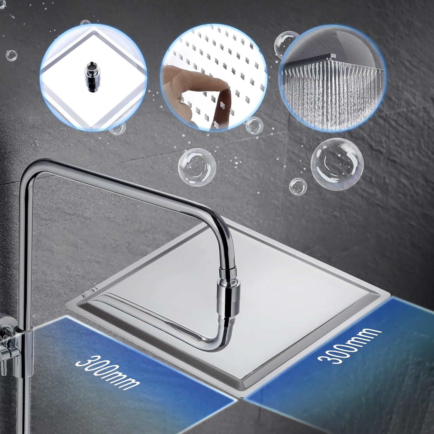 JOHO Colonne de douche avec robinet thermostatique, robinet de...