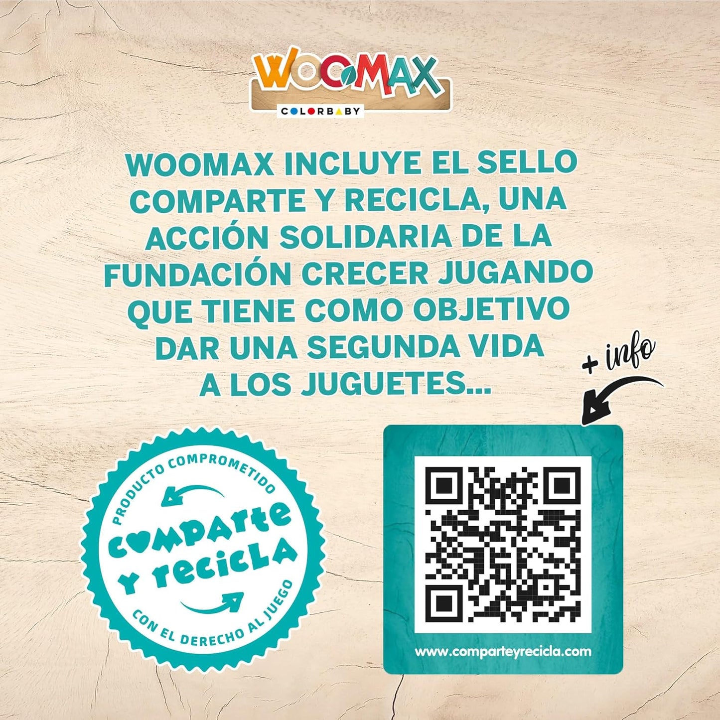 WOOMAX 46474 - Crèche en bois pour poupées, 47x35x36 cm, Rose et...