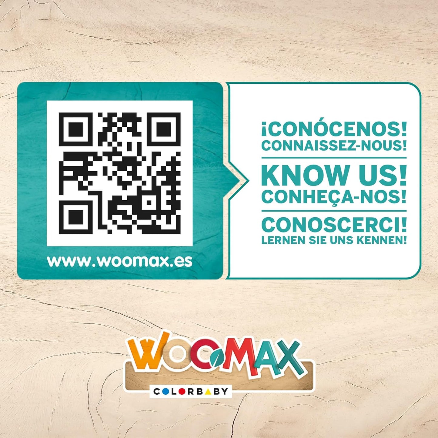 WOOMAX 46474 - Crèche en bois pour poupées, 47x35x36 cm, Rose et...