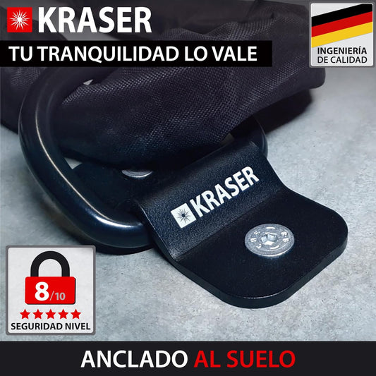 KRASER KR802 Ancrage de sol pour moto, fixation murale antivol,...