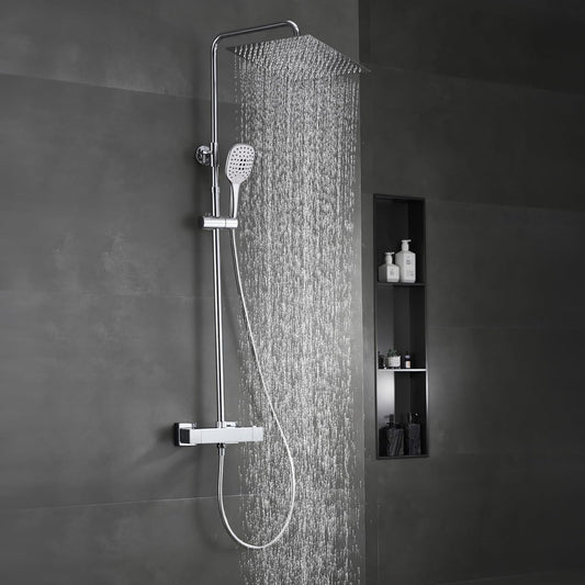 JOHO Colonne de douche avec robinet thermostatique, robinet de...