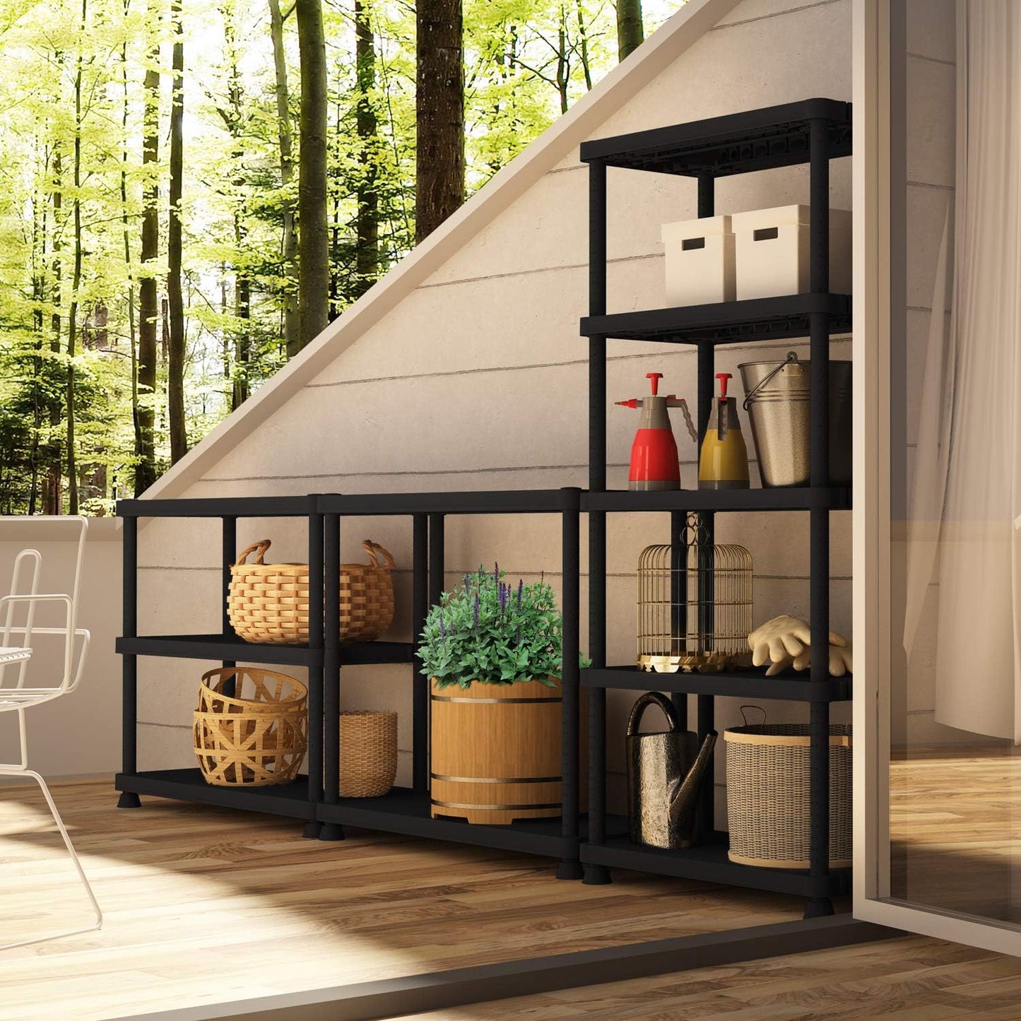 Terry, Scaffale 12045-5c, étagère modulaire avec 5 étagères....