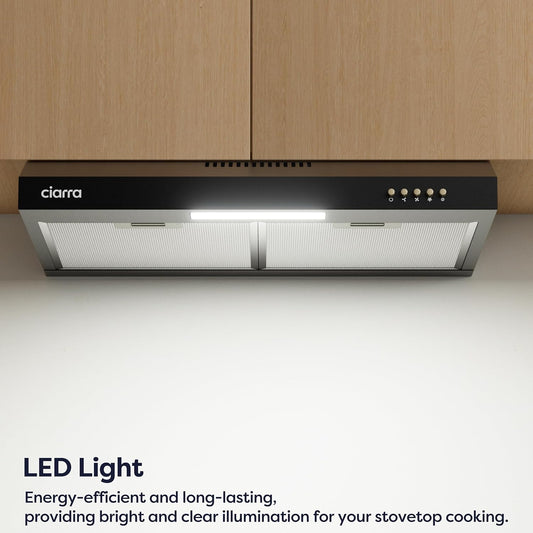 CIARRA CBCB6903D Hotte aspirante 60 cm Cuisine Classe A+ Hotte...