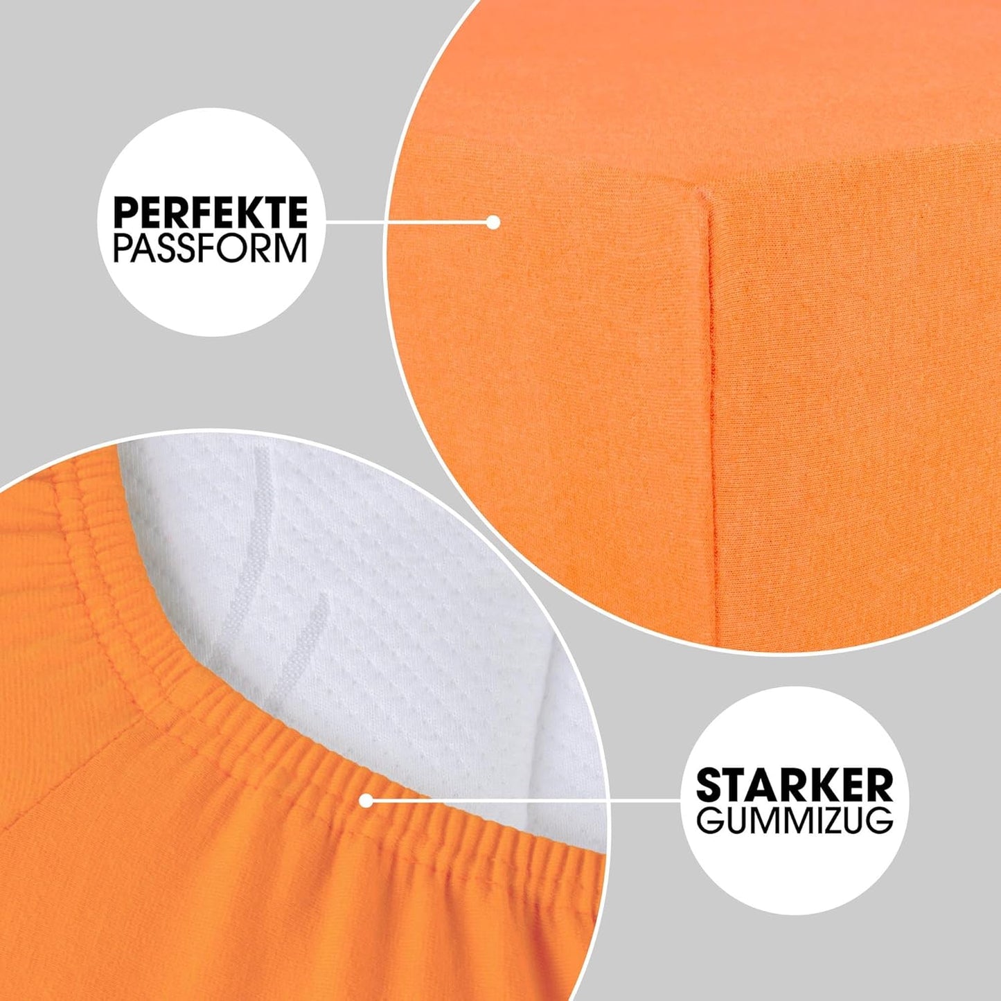 CelinaTex Drap-housse en coton Lucina 180x200-200x200 cm Orange
