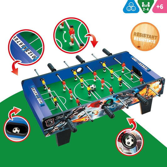 Baby-foot COLORBABY CB Games, Corps en bois résistant, 18 joueurs,...