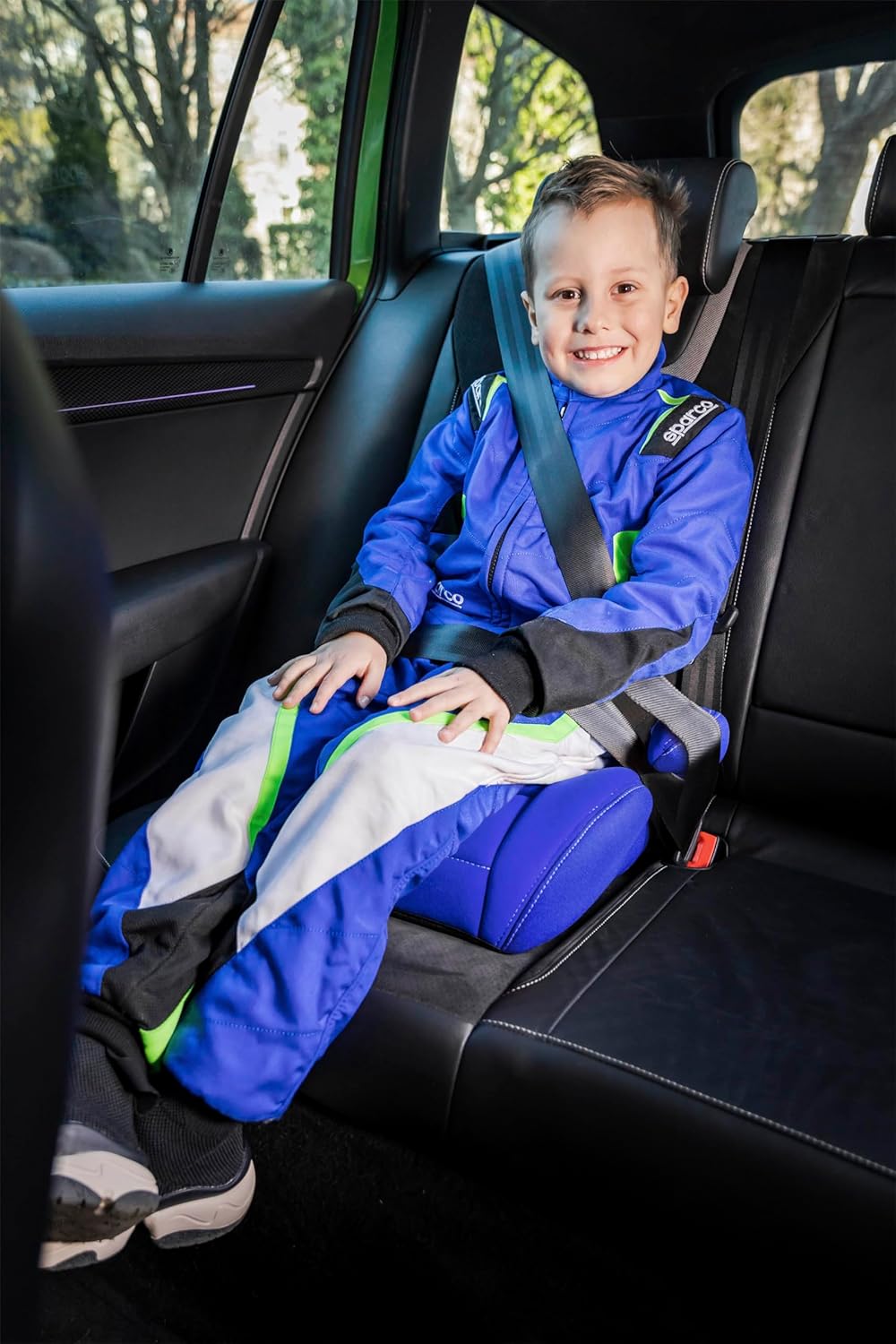 Rehausseur de siège auto pour enfant Sparco Blue i-Size pour garçons...