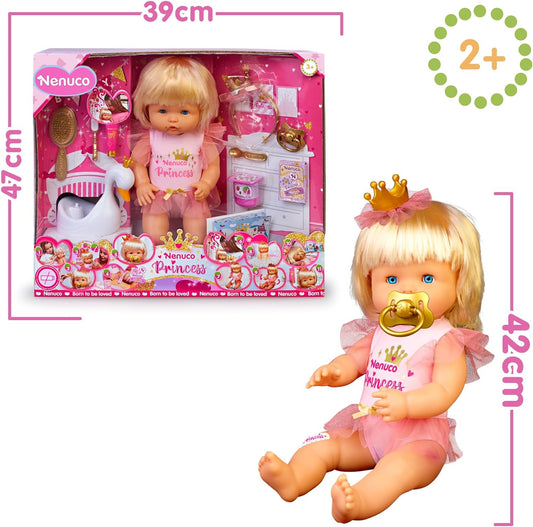 Nenuco - Princesse, poupée 42 cm aux cheveux blonds, porte des...