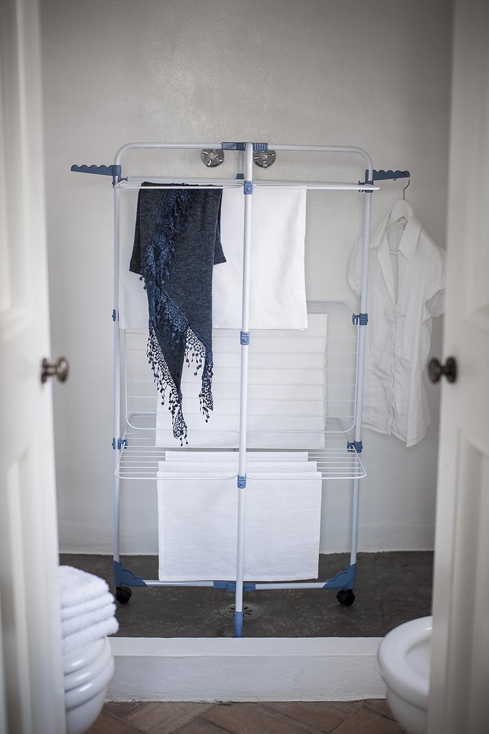 Gimi Corde à Linge Modulaire 3 Tours, Acier, Longueur 30 m, Blanc, 71...