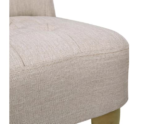 vidaXL Sillones de estilo francés 2 unidades tela color crema