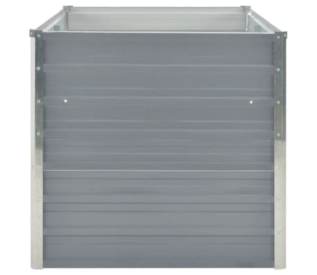 vidaXL Jardinera elevada 160x80x77 cm acero galvanizado gris