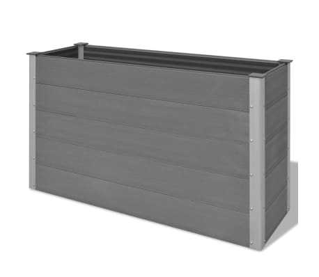 vidaXL Arriate de WPC gris 150x50x91 cm