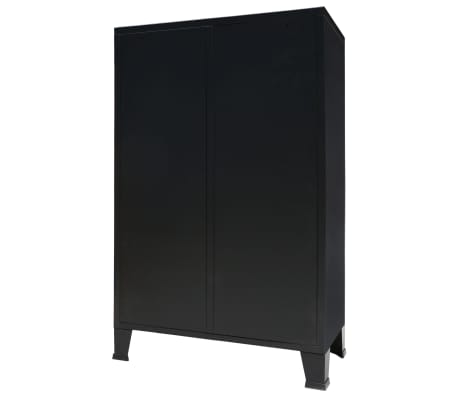 vidaXL Armario metálico de estilo industrial 67x35x107 cm negro