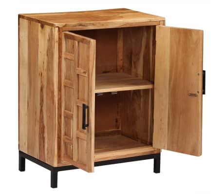 vidaXL Aparador de madera maciza de acacia marrón 60x35x76 cm