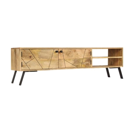 vidaXL Mueble de TV madera maciza de mango 140x30x40 cm