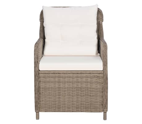 vidaXL Sillones de jardín con cojines 2 uds ratán sintético marrón
