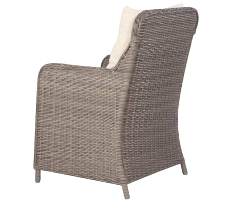 vidaXL Sillones de jardín con cojines 2 uds ratán sintético marrón