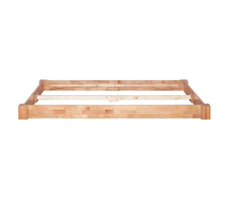 vidaXL Estructura de cama sin colchón madera maciza roble 140x200 cm