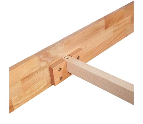 vidaXL Estructura de cama sin colchón madera maciza roble 140x200 cm