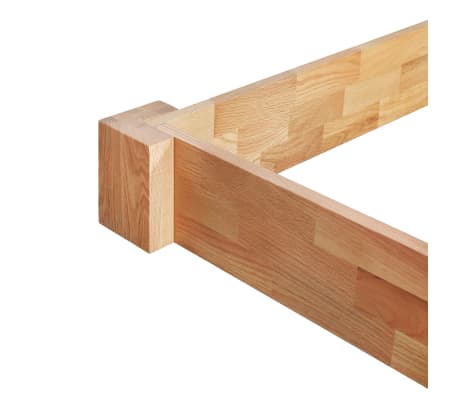 vidaXL Estructura de cama sin colchón madera maciza roble 140x200 cm