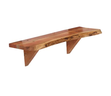 vidaXL Estantes de pared 2 uds madera maciza de acacia 60x20x18 cm
