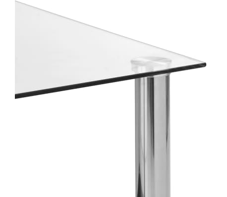 vidaXL Mesa auxiliar de vidrio templado transparente 45x50x45 cm