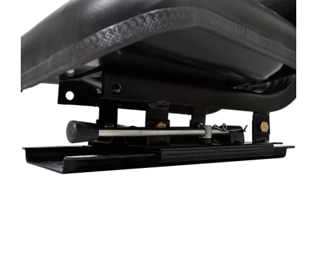 vidaXL Asiento de tractor con respaldo negro