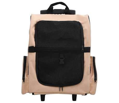 vidaXL Chariot polyvalent pliable pour animaux de compagnie beige