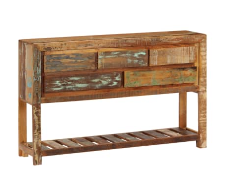 vidaXL Aparador madera maciza reciclada 120x30x75 cm