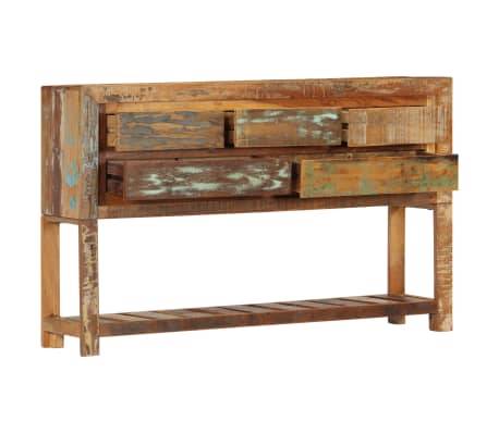 vidaXL Aparador madera maciza reciclada 120x30x75 cm