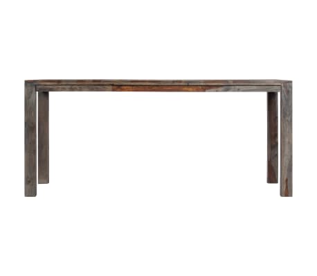 vidaXL Mesa de comedor de madera maciza de sheesham gris 180x90x76 cm