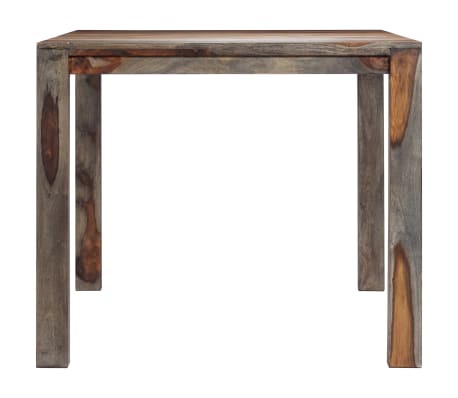 vidaXL Mesa de comedor de madera maciza de sheesham gris 180x90x76 cm