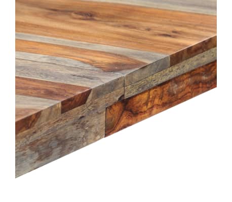 vidaXL Mesa de comedor de madera maciza de sheesham gris 180x90x76 cm
