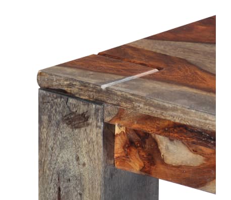 vidaXL Mesa de comedor de madera maciza de sheesham gris 180x90x76 cm