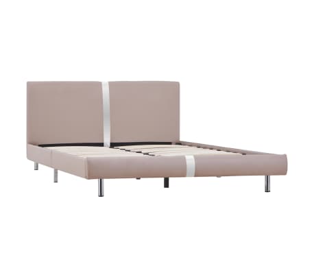 vidaXL Cadre de lit sans matelas cappuccino similicuir 140x200 cm