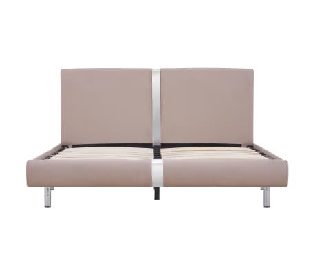 vidaXL Cadre de lit sans matelas cappuccino similicuir 140x200 cm