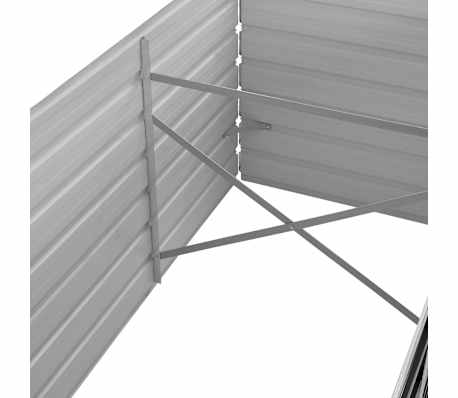 vidaXL Arriate de acero galvanizado gris antracita 240x80x77 cm