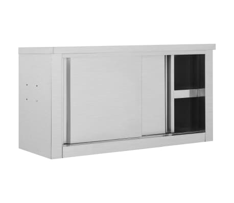 vidaXL Armario pared de cocina puertas correderas acero 90x40x50 cm
