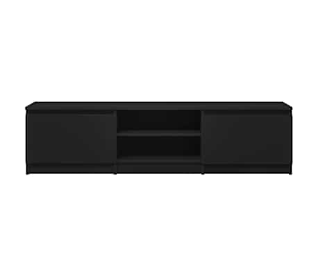 vidaXL Mueble de TV madera contrachapada negro 140x40x35,5 cm