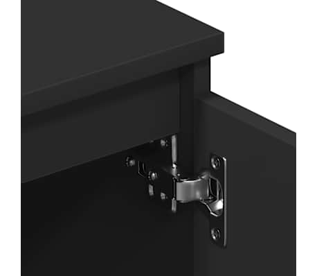 vidaXL Mueble de TV madera contrachapada negro 140x40x35,5 cm